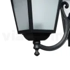 Lampa de gradina inaltime de 208 cm din aluminiu antracit si sticla sablata - Elric Viadurini