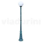 Lampa stradala inaltime de 208 cm din acril negru si aluminiu fabricata in Italia - Trovanero Viadurini