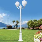 Lampa stradala inaltime de 212 cm din acril alb si aluminiu fabricata in Italia - Trovabianco Viadurini