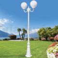 Lampa stradala inaltime de 212 cm din acril alb si aluminiu fabricata in Italia - Trovabianco