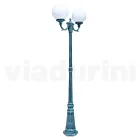 Lampa stradala inaltime de 212 cm din acril negru si aluminiu fabricata in Italia - Trovanero Viadurini