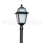 Lampa de gradina inaltime de 214 cm din aluminiu antracit si sticla sablata - Elric Viadurini