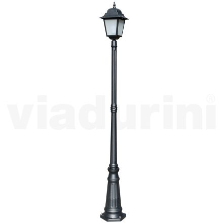 Lampa stradala inaltime de 214 cm din sticla antracit si aluminiu Made in Italy - Scintilla Viadurini