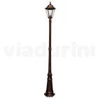 Lampa de gradina inaltime de 215 cm din sticla si 5 finisaje aluminiu - Pinako Viadurini