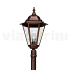 Lampa de gradina inaltime de 215 cm din sticla si 5 finisaje aluminiu - Pinako Viadurini