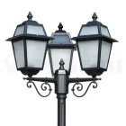 Lampar de gradina inaltime 219 cm din Aluminiu Antracit si Sticla sablata - Elric Viadurini