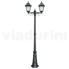 Lampa stradala inaltime de 219 cm din sticla antracit si aluminiu Made in Italy - Scintilla Viadurini