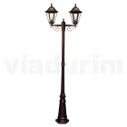 Lampa de gradina inaltime de 221 cm din sticla si 5 finisaje aluminiu - Pinako Viadurini