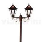 Lampa de gradina inaltime de 221 cm din sticla si 5 finisaje aluminiu - Pinako Viadurini