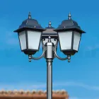 Lampa stradala inaltime de 238 cm din sticla antracit si aluminiu Made in Italy - Scintilla Viadurini