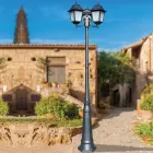 Lampa stradala inaltime de 238 cm din sticla antracit si aluminiu Made in Italy - Scintilla Viadurini