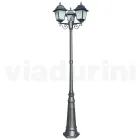 Lampa stradala inaltime de 249 cm din sticla antracit si aluminiu Made in Italy - Scintilla Viadurini