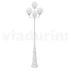 Lampa stradala inaltime de 270 cm din acril alb si aluminiu fabricata in Italia - Trovabianco Viadurini
