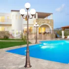 Lampă stradală înaltă de 270 cm din acril negru și aluminiu Made in Italy - Trovanero Viadurini