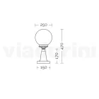 Lampă stradală de 47 cm înălțime din acril și aluminiu antracit Made in Italy - Trovaantracit Viadurini