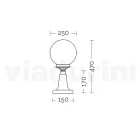 Lampă stradală înaltă de 47 cm din acril negru și aluminiu fabricată în Italia - Trovanero Viadurini