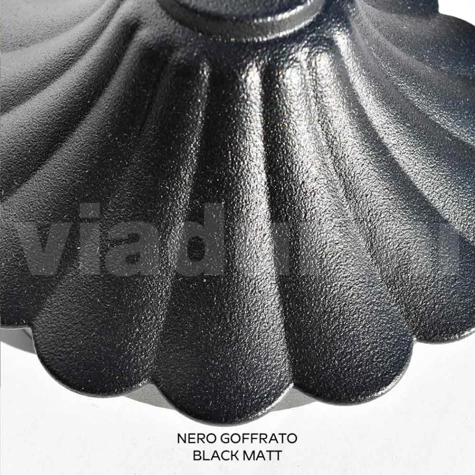 Lampă stradală înaltă de 47 cm din acril negru și aluminiu fabricată în Italia - Trovanero Viadurini