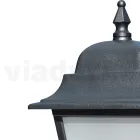 Lampa stradala inaltime de 53,5 cm din sticla antracit si aluminiu Made in Italy - Scintilla Viadurini
