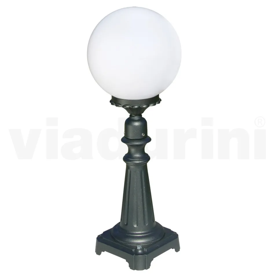 Lampa stradala inaltime de 69 cm din aluminiu acrilic si antracit Made in Italy - Trovaantracit Viadurini