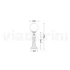 Lampa stradala inaltime de 69 cm din acril alb si aluminiu fabricata in Italia - Trovabianco Viadurini