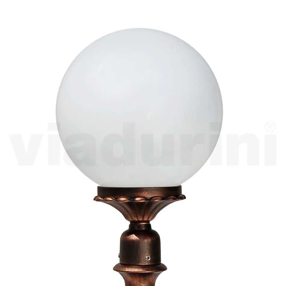 Lampa stradala inaltime de 69 cm din acril negru si aluminiu fabricata in Italia - Trovanero Viadurini