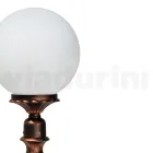 Lampa stradala inaltime de 69 cm din acril negru si aluminiu fabricata in Italia - Trovanero Viadurini