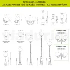 Lampa stradala inaltime de 69 cm din acril negru si aluminiu fabricata in Italia - Trovanero Viadurini