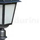 Lampa de gradina inaltime de 76,5 cm din aluminiu antracit si sticla sablata - Elric Viadurini
