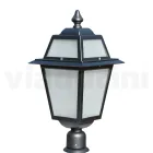 Lampar de gradina inaltime de 76,5 cm din Aluminiu Antracit si Sticla sablata - Elric Viadurini