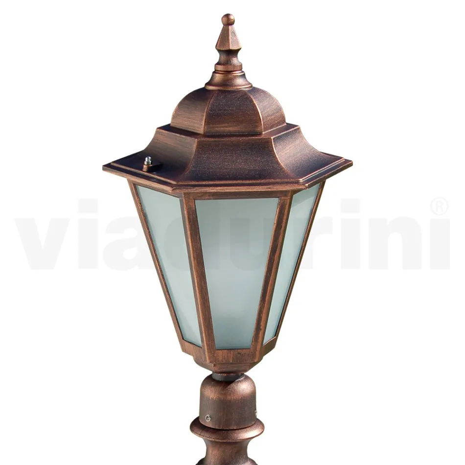 Lampa de gradina inaltime de 79 cm din sticla si 5 finisaje aluminiu - Pinako Viadurini