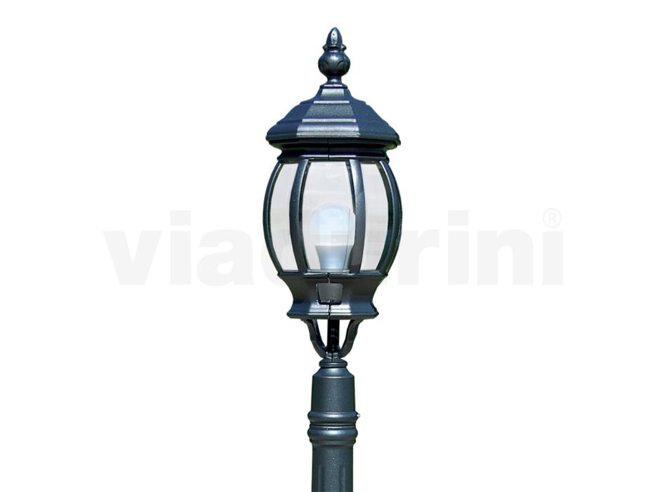 Lampă joasă de exterior din aluminiu antracit Made in Italy - Impero Viadurini