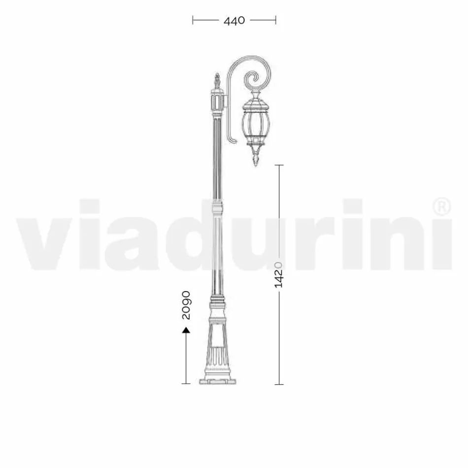 Anika lampă clasică de aluminiu din Italia fabricată din Italia Viadurini
