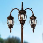 Lampa de exterior cu 3 lumini in stil vintage din aluminiu Made in Italy - Leona Viadurini
