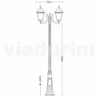 Lampă de iluminat din aluminiu cu două lămpi din Italia, Aquilina Viadurini
