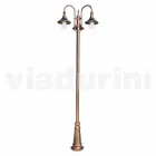 Lampă de exterior din aluminiu cu trei lămpi din exterior, fabricată în Italia, Anusca Viadurini