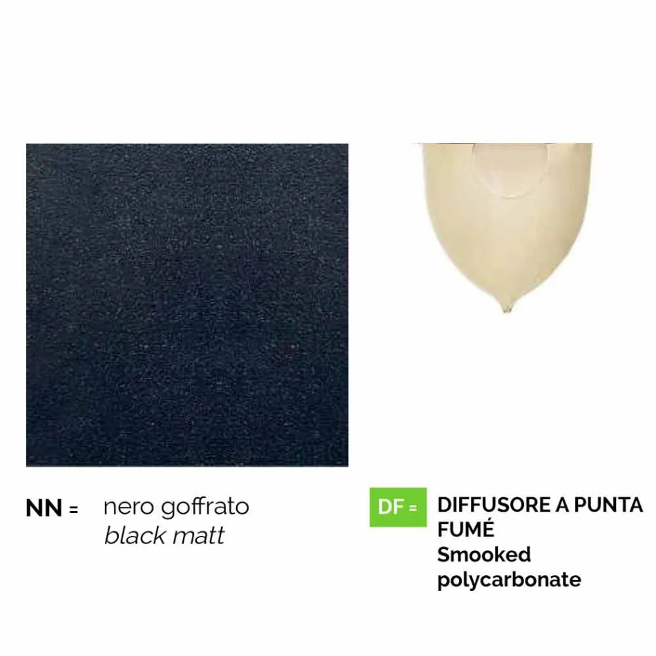 Lampă de exterior din aluminiu cu trei lămpi din exterior, fabricată în Italia, Anusca Viadurini