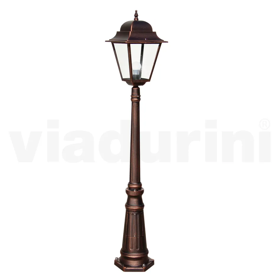 Lampa de exterior cu inaltime de 161 cm din sticla si aluminiu turnat sub presiune - Alchemist Viadurini