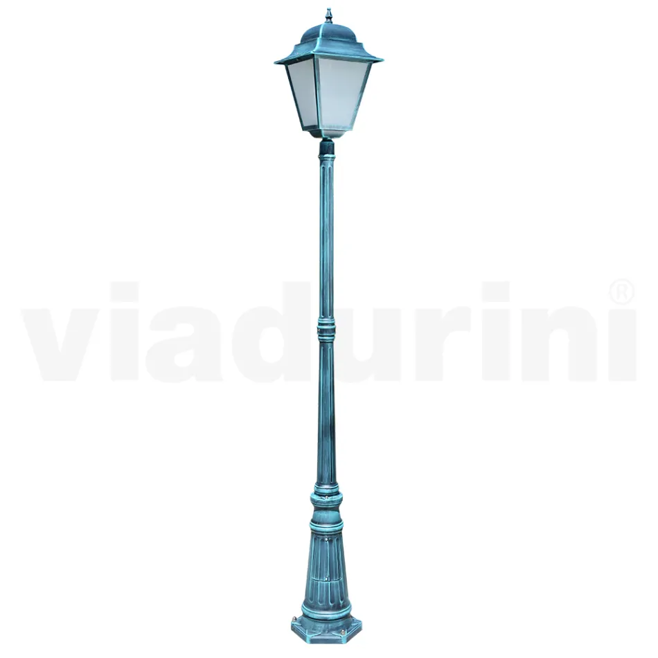 Lampa de exterior cu inaltime de 222 cm din sticla si aluminiu turnat sub presiune - Alchemist Viadurini
