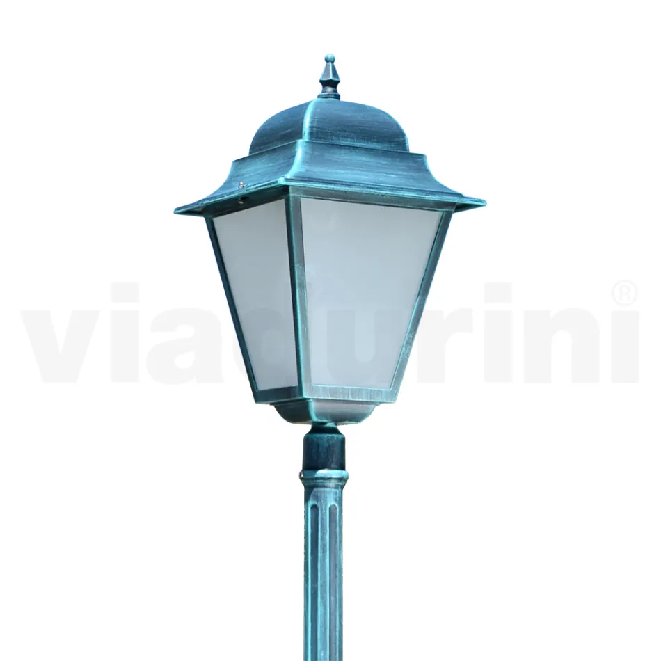 Lampa de exterior cu inaltime de 222 cm din sticla si aluminiu turnat sub presiune - Alchemist Viadurini