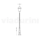Lampa de exterior cu inaltime de 222 cm din sticla si aluminiu turnat sub presiune - Alchemist Viadurini