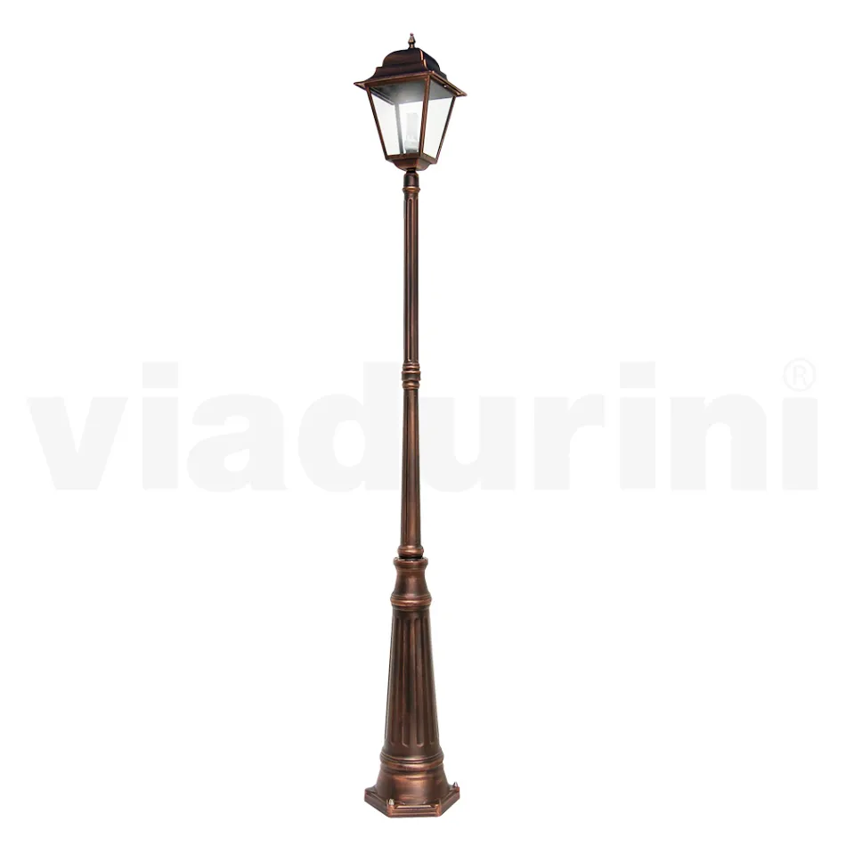 Lampa de exterior cu inaltime de 252 cm din sticla si aluminiu turnat sub presiune - Alchemist Viadurini