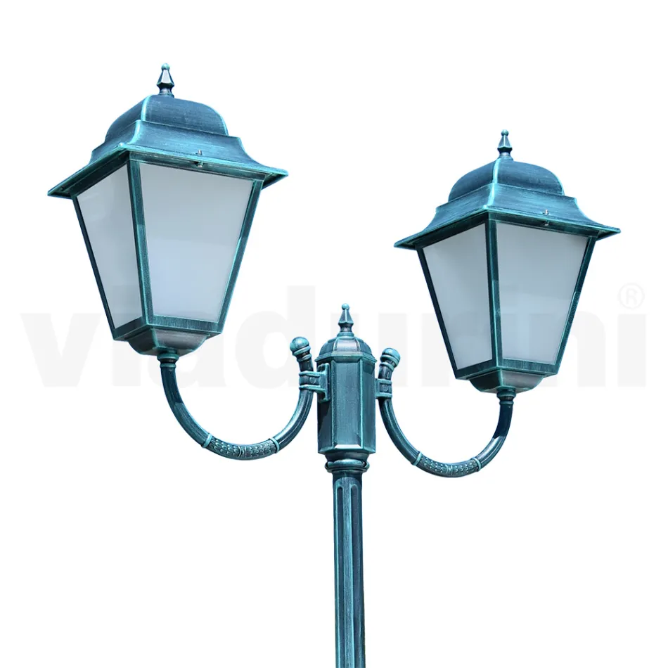 Lampa de exterior cu inaltime de 259 cm din sticla si aluminiu turnat sub presiune - Alchemist Viadurini