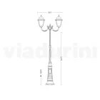 Lampa de exterior cu inaltime de 259 cm din sticla si aluminiu turnat sub presiune - Alchemist Viadurini