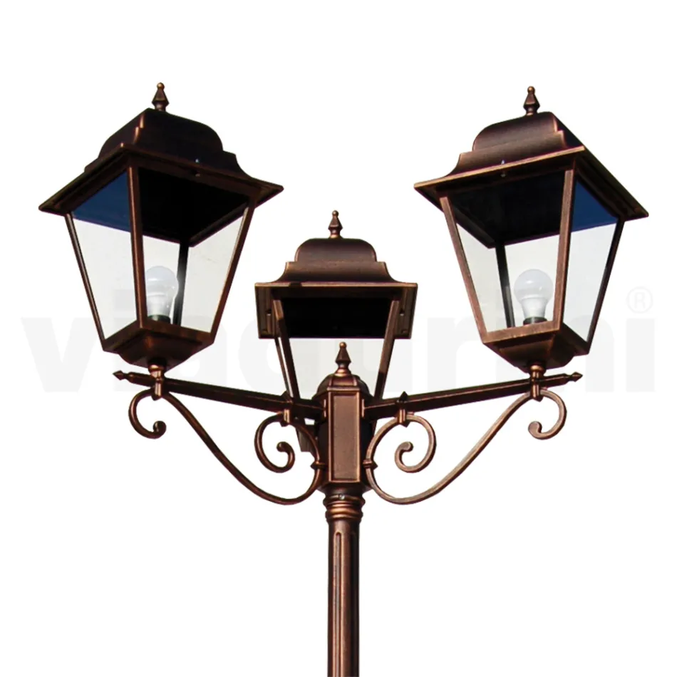 Lampa de exterior cu inaltime de 296 cm din sticla si aluminiu turnat sub presiune - Alchemist Viadurini