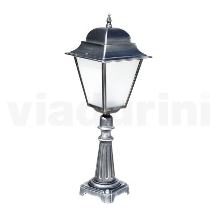 Lampa de exterior cu inaltime de 85 cm din sticla si aluminiu turnat sub presiune - Alchemist Viadurini