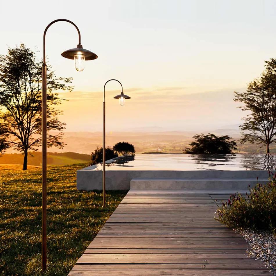 Lampa de exterior cu rama din alama Made in Italy - Melc Viadurini