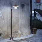 Lampă de exterior din aluminiu negru și flori pictate manual - Latina Viadurini