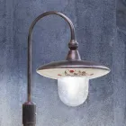 Lampă de exterior din aluminiu negru și flori pictate manual - Latina Viadurini