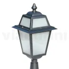 Lampa de gradina din aluminiu antracit si sticla sablata - Elric Viadurini