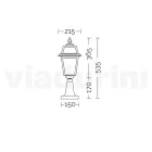 Lampa de gradina din aluminiu antracit si sticla sablata - Elric Viadurini